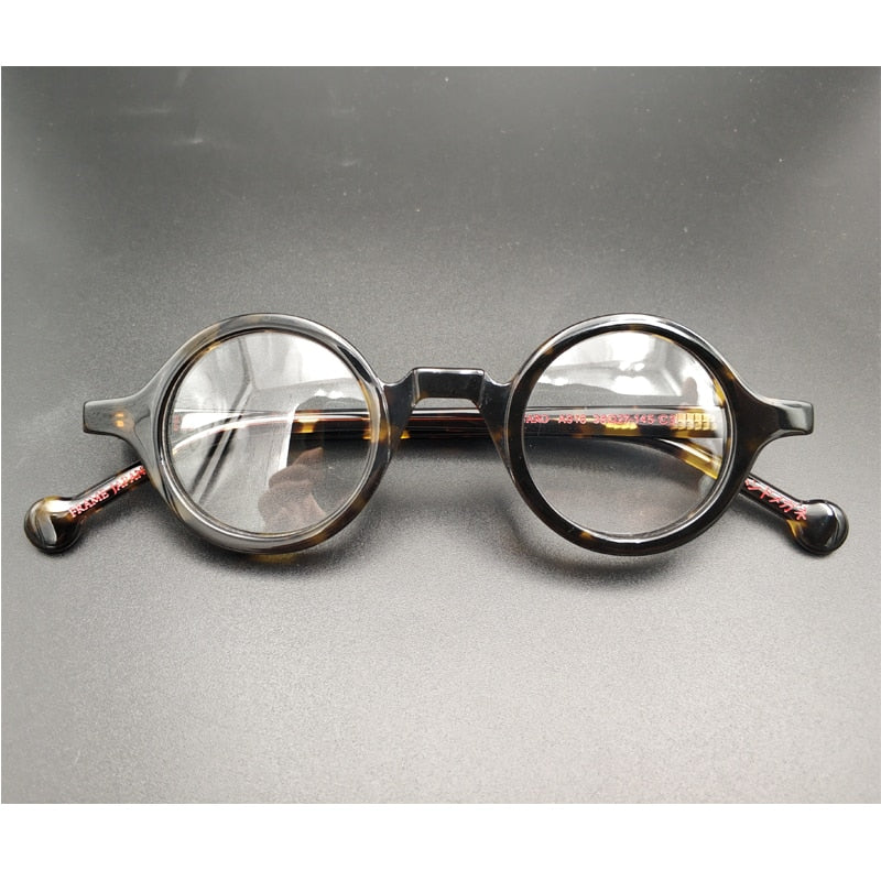 Unisex Retro Small Round Eyeglasses Acetate Frame 916
