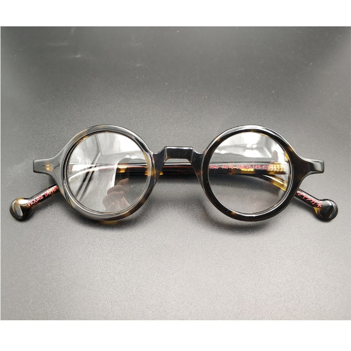 Unisex Retro Small Round Eyeglasses Acetate Frame 916 Frame Yujo   