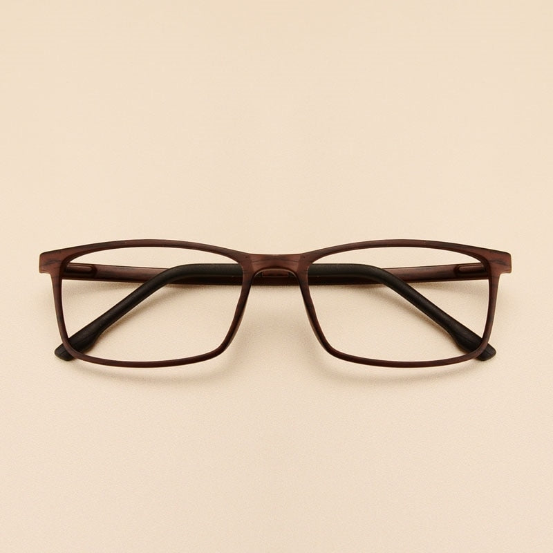 Yimaruili Unisex Full Rim Imitation Wood Grain Resin Frame Eyeglasses 98056 Full Rim Yimaruili Eyeglasses   