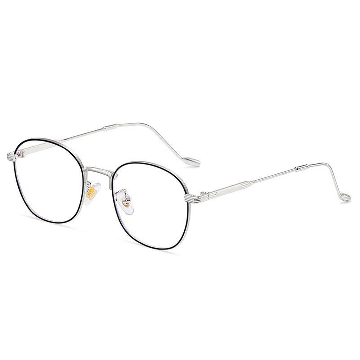 Hotony Unisex Full Rim Rectangle Browline Alloy Eyeglasses F20018 Full Rim Hotony   