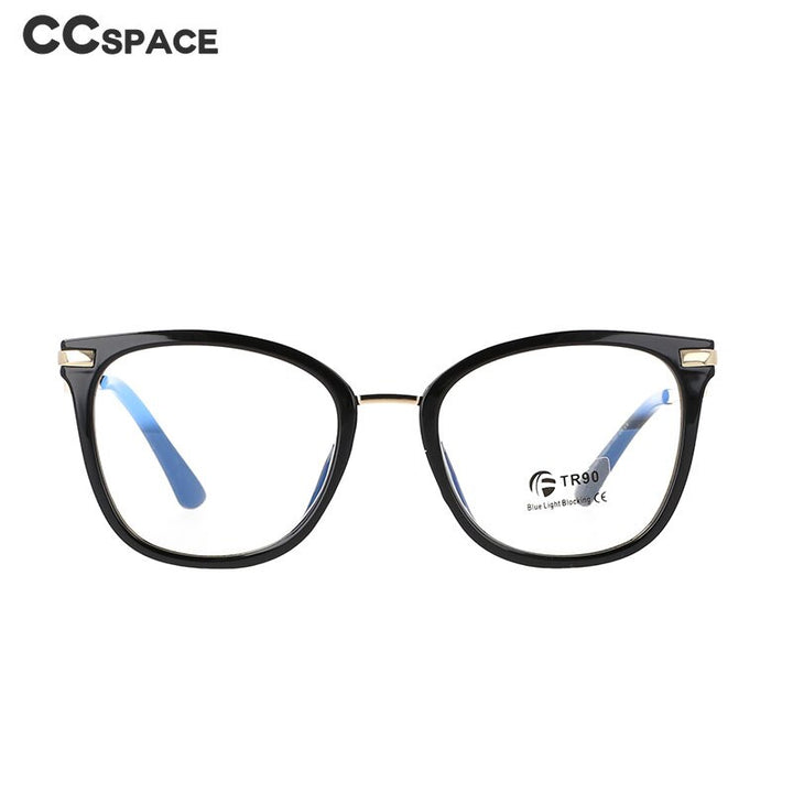 CCSpace Unisex Full Rim Square Cat Eye Tr 90 Titanium Frame Eyeglasses 51099 Full Rim CCspace   