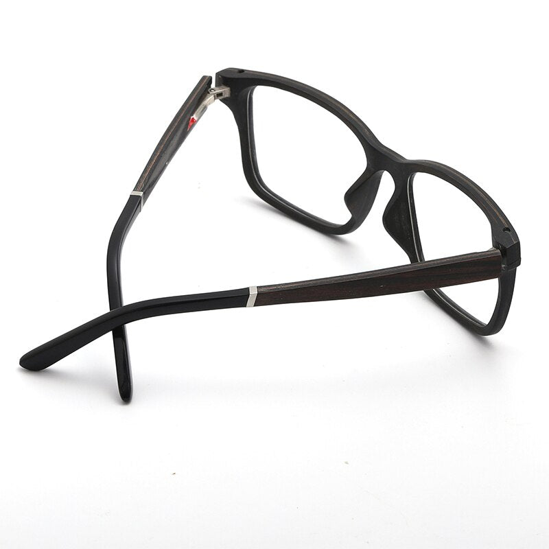 Hdcrafter Unisex Full Rim Round Wood Frame Eyeglasses 58002 Full Rim Hdcrafter Eyeglasses   