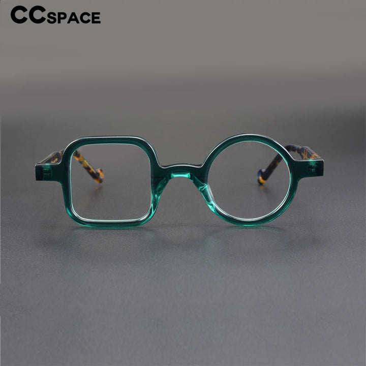 CCSpace Unisex Full Rim Round/ Square Acetate Frame Eyeglasses 49307 Full Rim CCspace   