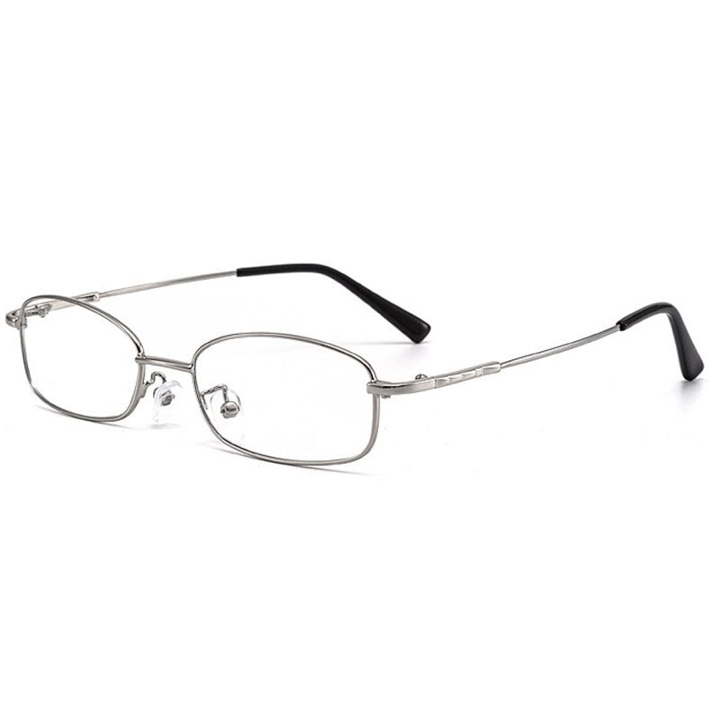 Hotochki Unisex Full Rim Alloy Frame Eyeglasses 611 Full Rim Hotochki Silver  
