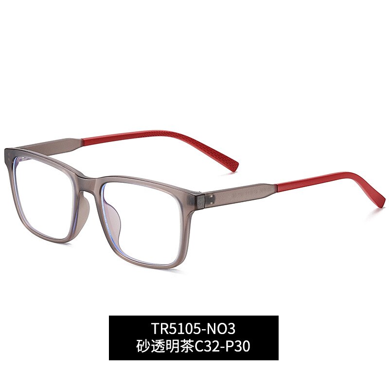 Bclear Children's Square Full Rim Silica Titanium Eyeglasses Wd5105 Full Rim Bclear Transparent brown  