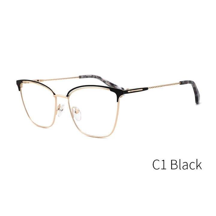 Kansept Women's Full Rim Square Stainless Steel Frame Eyeglasses Ms3536 Full Rim Kansept MG3536C1  