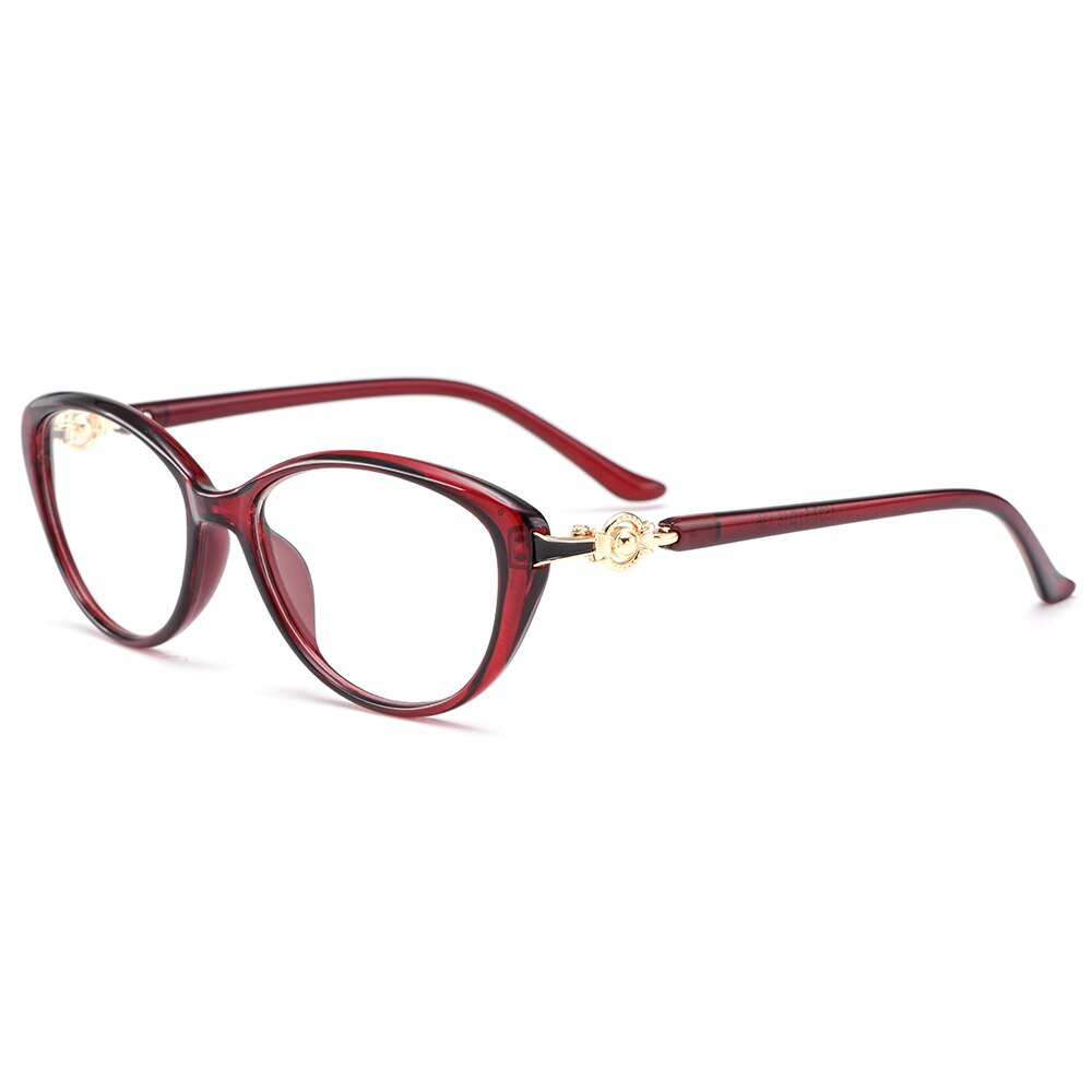 Gmei Women's Eyeglasses Ultralight Tr90 Cat Eye M1537 Full Rim Gmei Optical C4  