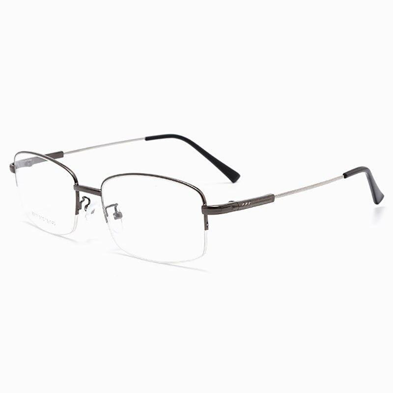 Hotochki Men's Semi Rim Square Alloy Eyeglasses 8217 Semi Rim Hotochki   