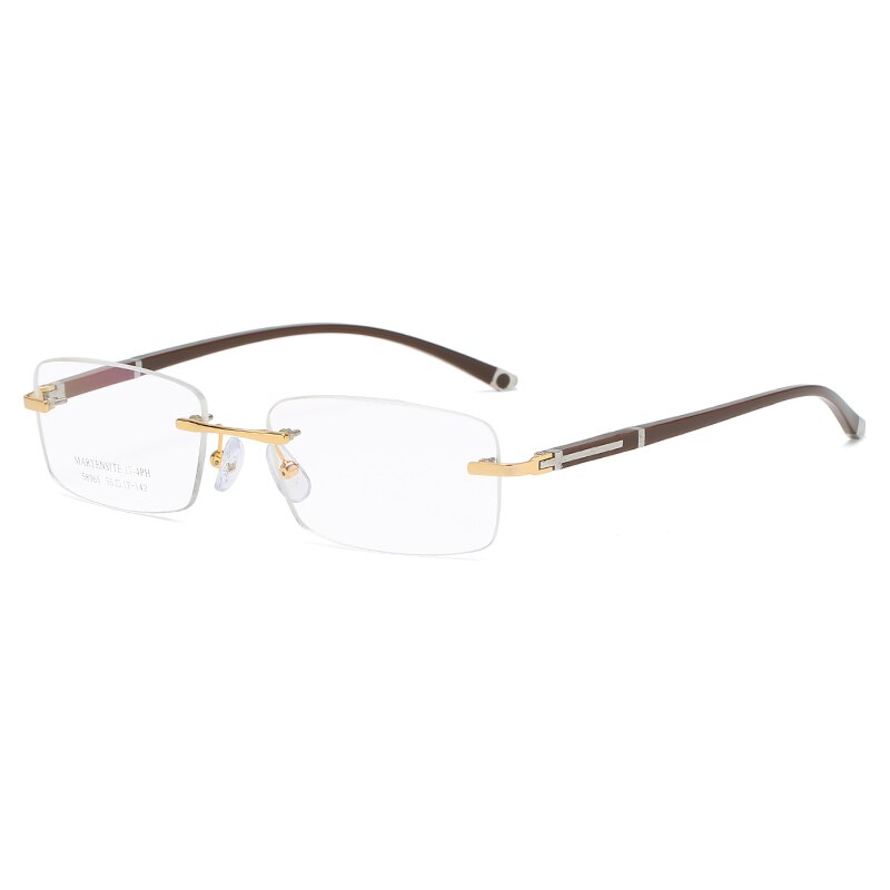 Zirosat 58065 Men's Eyeglasses Alloy Titanium Rimless Rimless Zirosat golden  
