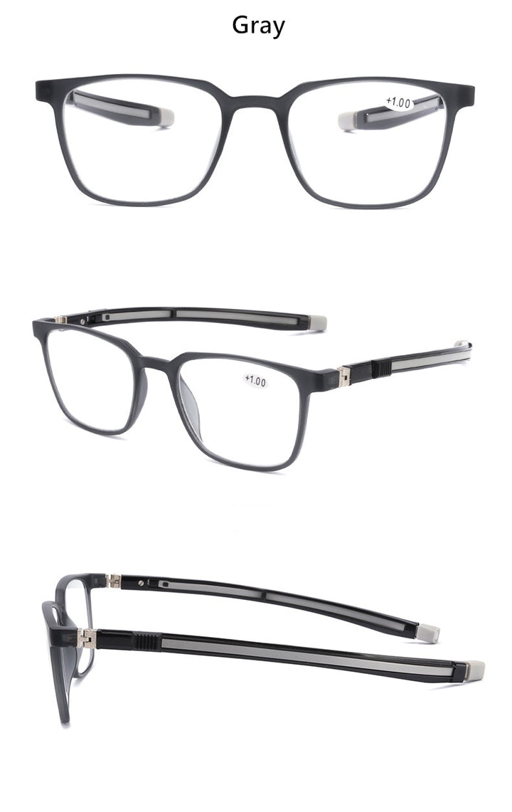 Yimaruili Unisex Full Rim Acrylic Frame Presbyopic Reading Glasses Anti Blue Light Lenses TR809-2 Reading Glasses Yimaruili Eyeglasses   