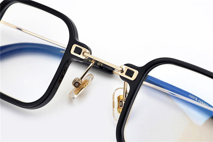 Aissuarvey Unisex Acetate Metal Square Full Rim Eyeglasses Hp506 Full Rim Aissuarvey Eyeglasses   