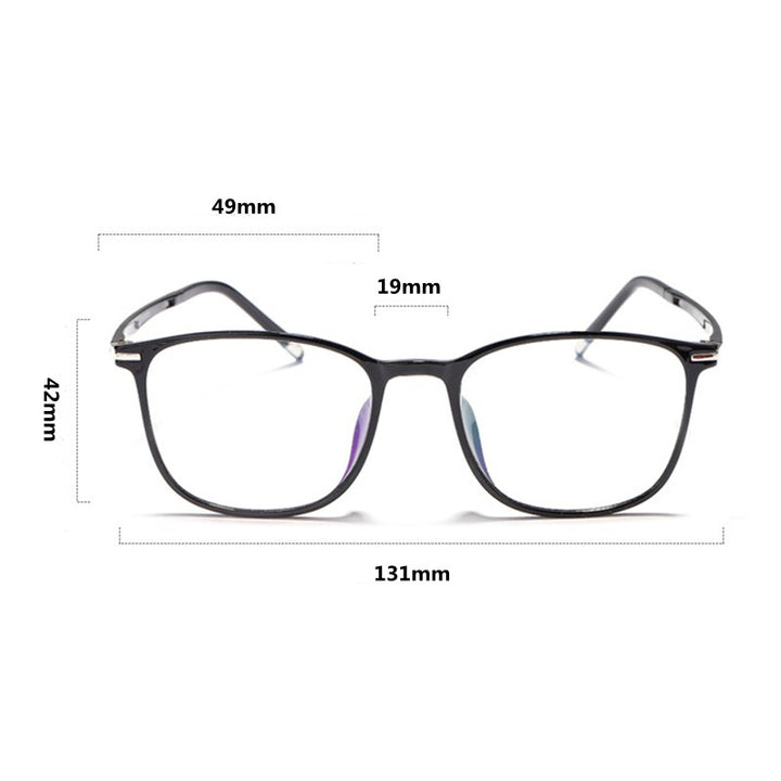 KatKani Women's Full Rim Square TR 90 Resin Frame Eyeglasses K6120 Full Rim KatKani Eyeglasses   