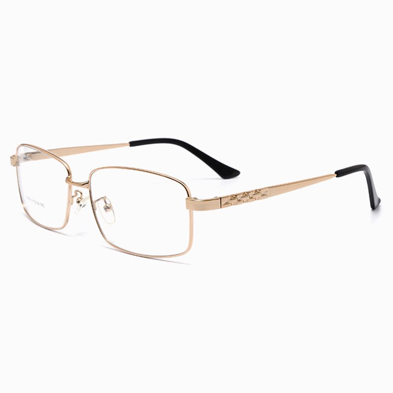 Hotochki Men's Full Rim Square  Alloy Eyeglasses 6035 Full Rim Hotochki Gold  