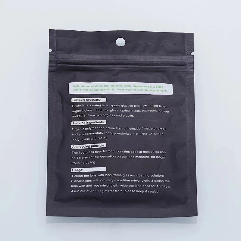 Sustainable Eyeglass Lens Anti-Fogging Cloth 2 Pack Anti Fog Eyeglass Cloths Eyeglass Accessories   