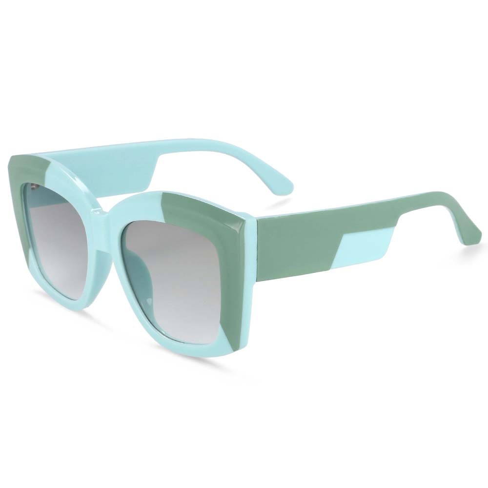 CCSpace Women's Full Rim Oversized Square Resin Frame Sunglasses 53928 Sunglasses CCspace Sunglasses Blue  