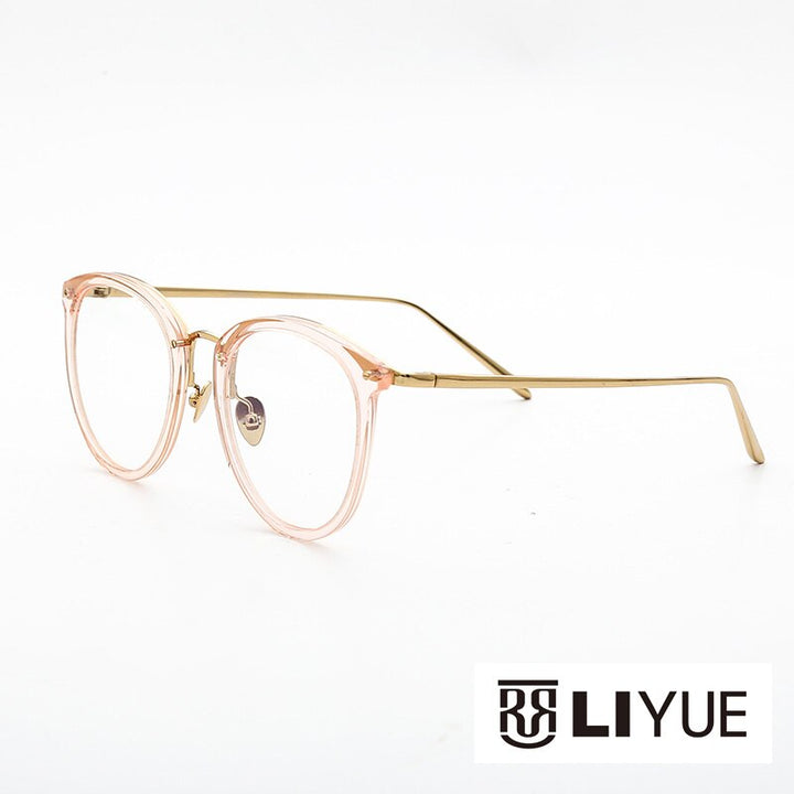 Oveliness Unisex Full Rim Round Alloy Acetate Eyeglasses 251 Full Rim Oveliness   