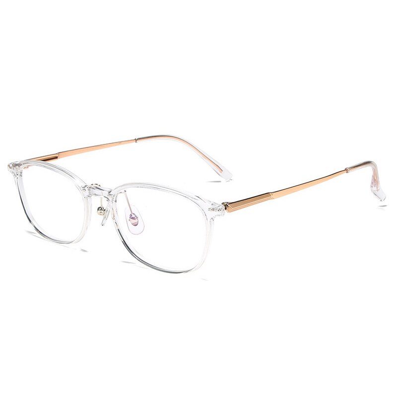 Aissuarvey Oval Titanium Acetate Full Rim Frame Eyeglasses Unisex Full Rim Aissuarvey Eyeglasses TRANSPARENT  