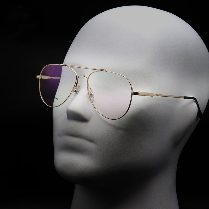 Laoyehui Men's Eyeglasses Oval Titanium Reading Glasses 3028 Black Gray Silver Reading Glasses Laoyehui   