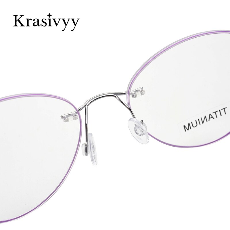 Krasivyy Unisex Rimless Hexagon Titanium Eyeglasses Kr6018 Rimless Krasivyy   
