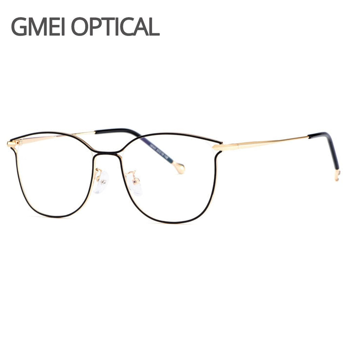 Gmei Women's Eyeglasses Titanium Alloy Ultra-Light Cat Eye M18043 Full Rim Gmei Optical   