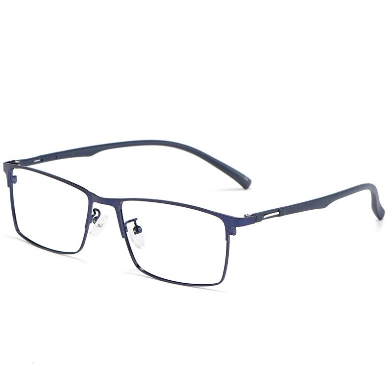 Yimaruili Men's Full Rim Alloy Frame Eyeglasses 89028 Full Rim Yimaruili Eyeglasses Blue  