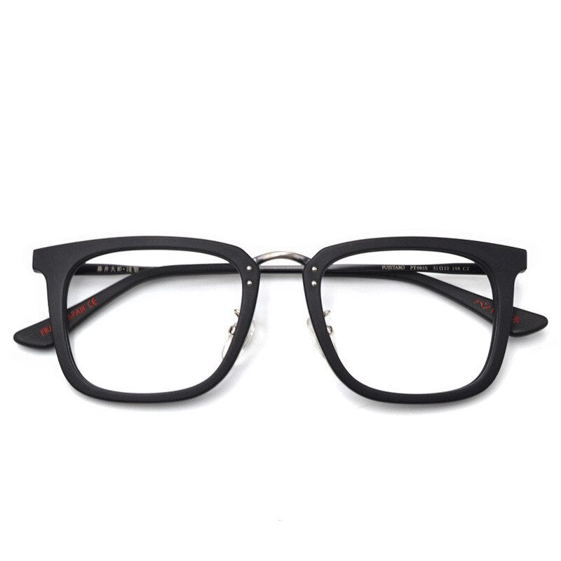 Hdcrafter Unisex Full Rim Square Acetate Frame Eyeglasses Ft8035 Full Rim Hdcrafter Eyeglasses   