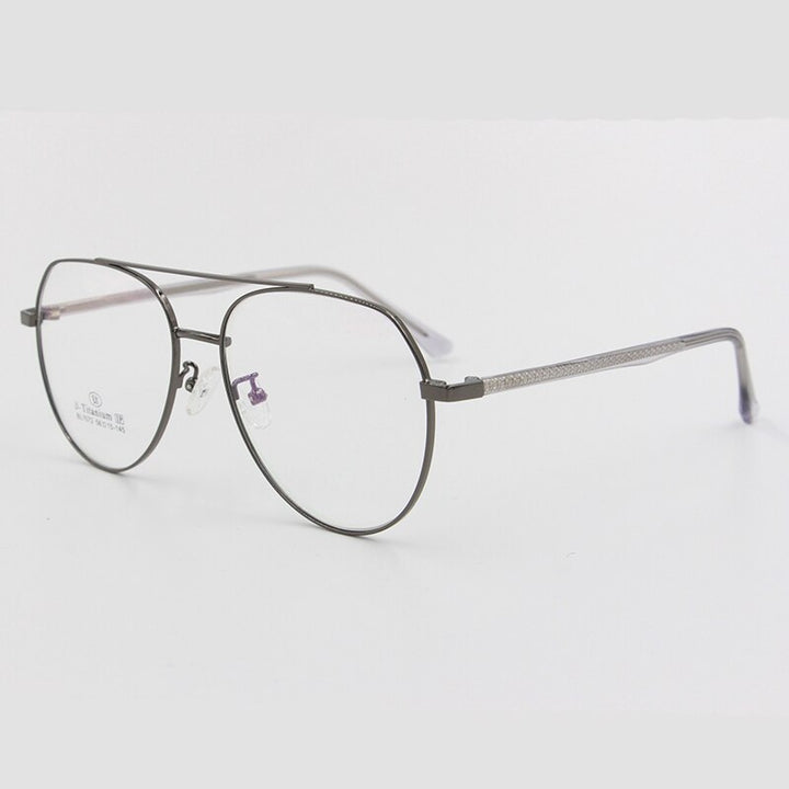 Unisex Full Rim Round Alloy Frame Eyeglasses Scbl7072 Full Rim Bclear   