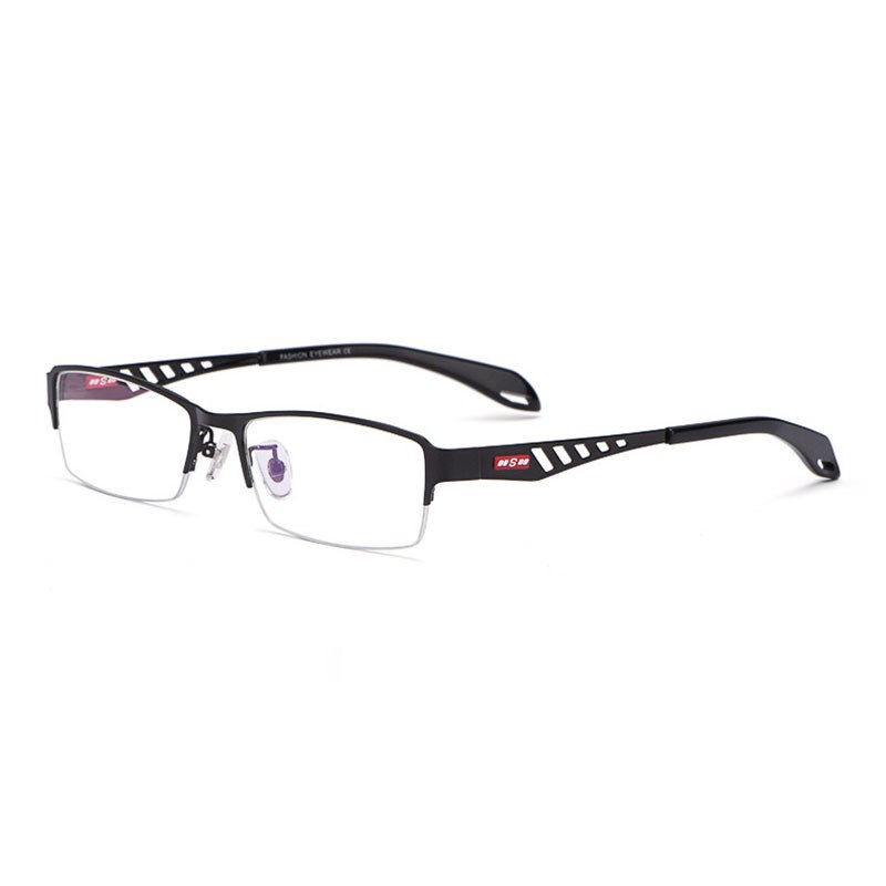 Reven Jate Xs505 Half Rim Eyeglasses Frame Semi-Rim Glasses Frame For Men's Eyewear Semi Rim Reven Jate black  
