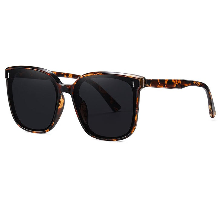 KatKani Unisex Full Rim TR 90 Resin Square Frame Polarized Sunglasses Tr6304 Sunglasses KatKani Sunglasses Tortoiseshell Other 