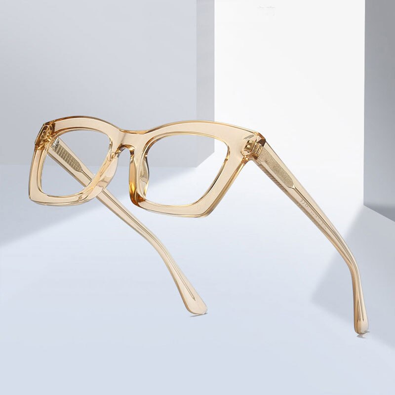 Hotony Women's Full Rim Cat Eye Square TR 90 Frame Eyeglasses 2016 Full Rim Hotony   