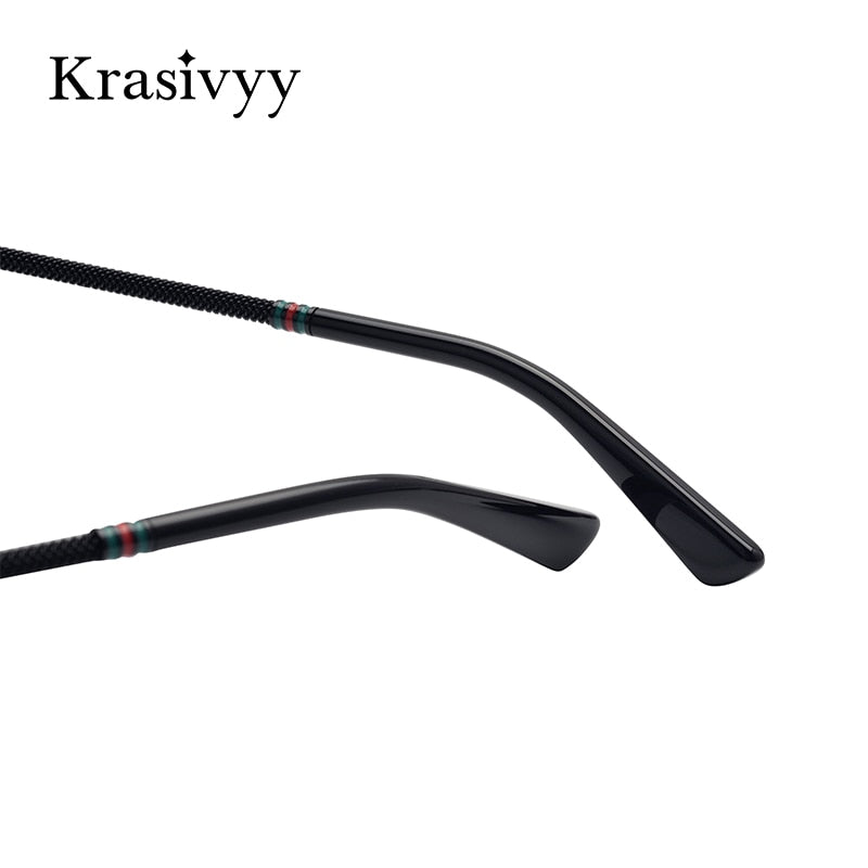 Krasivyy Men's Rimless Square Titanium Eyeglasses Kr16057 Rimless Krasivyy   