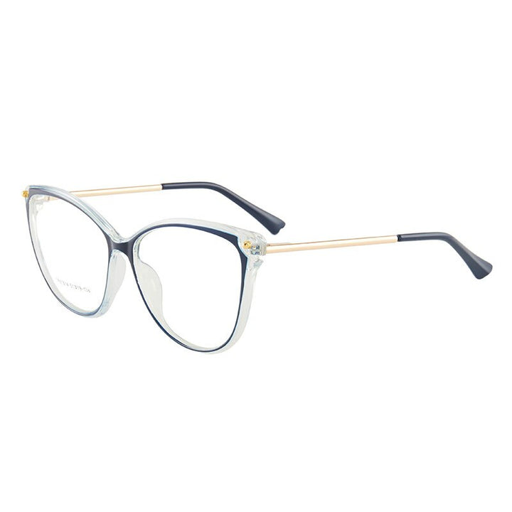Hotony Women's Full Rim TR 90 Resin Cat Eye Frame Eyeglasses 7014 Full Rim Hotony   