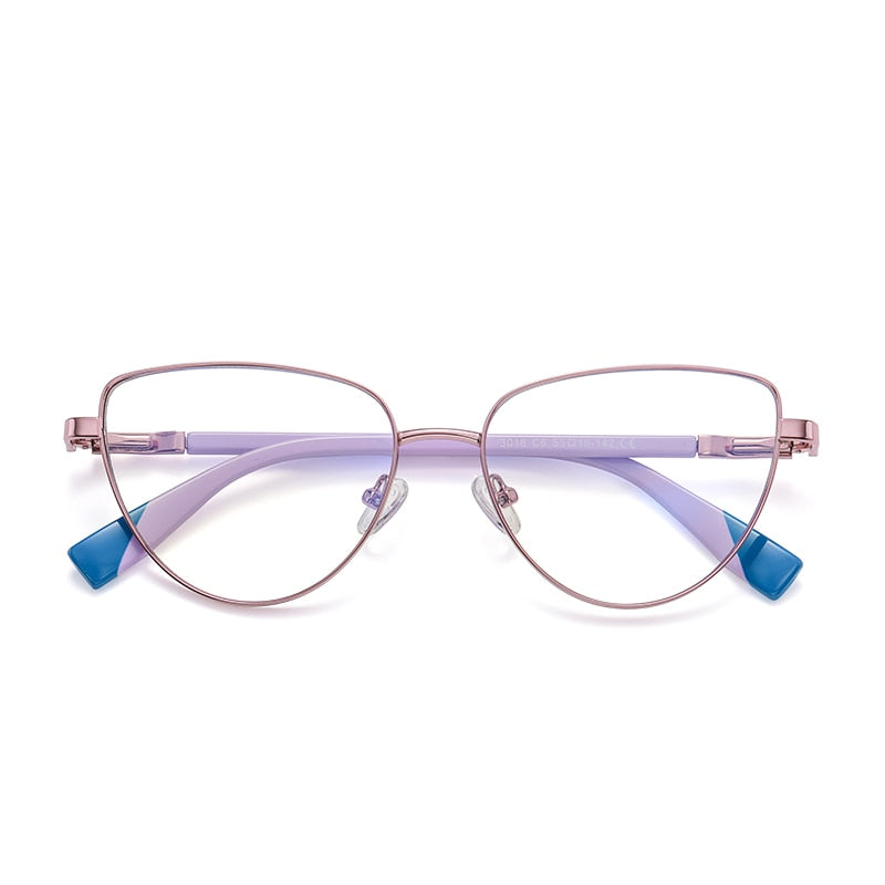 Hotochki Women's Full Rim Cat Eye Alloy Frame Eyeglasses 3018 Full Rim Hotochki C6  