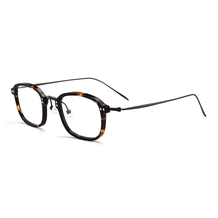 Aissuarvey Full Rim Square Titanium Frame Eyeglasses Unisex Full Rim Aissuarvey Eyeglasses   