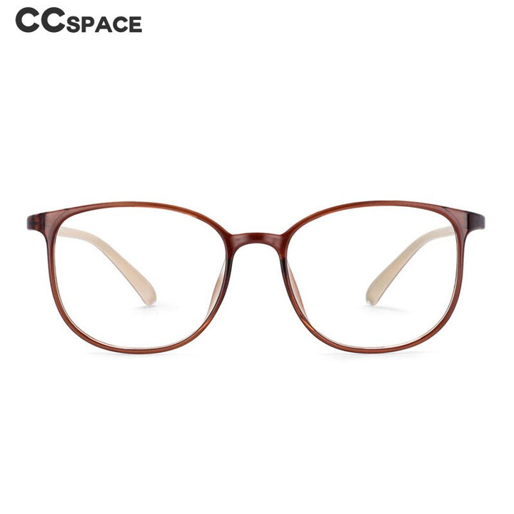 CCSpace Unisex Full Rim Round Square Tr 90 Titanium Frame Eyeglasses 53870 Full Rim CCspace   