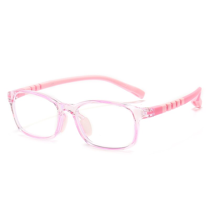 Oveliness Unisex Children's Full Rim Square Tr 90 Titanium Eyeglasses Trd107 Full Rim Oveliness c8 pink  