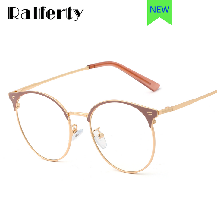 Ralferty Women's Eyeglasses Round Metallic F95600 Frame Ralferty   
