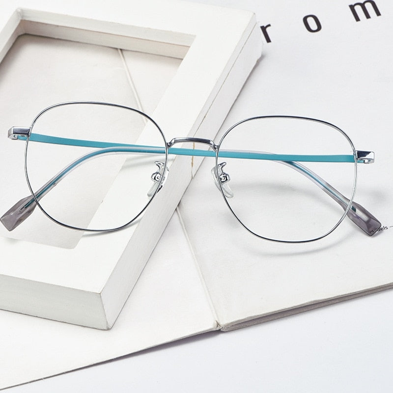Yimaruili Unisex Full Rim Titanium Frame Eyeglasses T3929 Full Rim Yimaruili Eyeglasses   