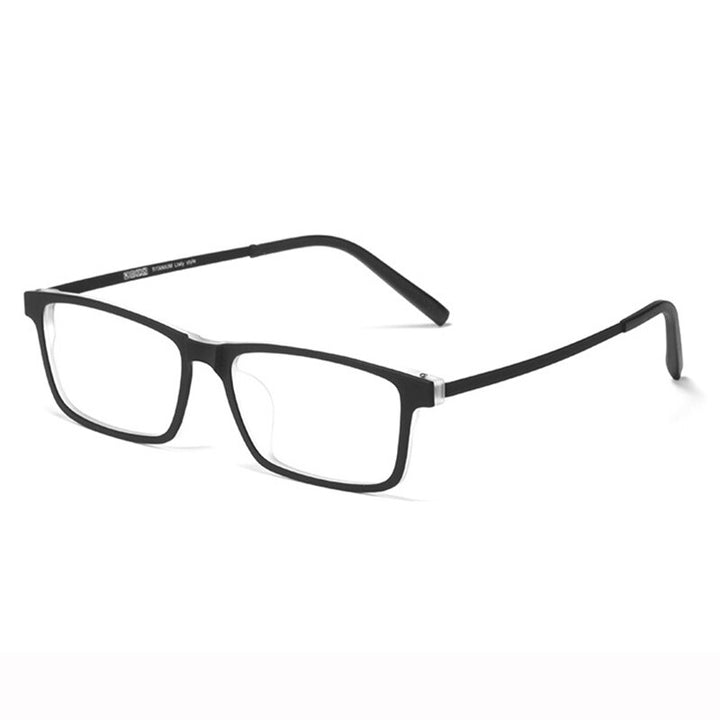 Hotony Unisex Full Rim Rectangle Titanium Frame Eyeglasses  8836x Full Rim Hotony white  