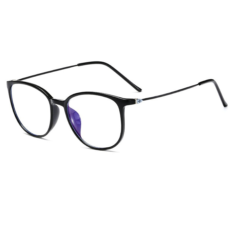 Yimaruili Unisex Full Rim Acetate Frame Myopic Or Presbyopic Anti Blue Light Reading Glasses Y872 Reading Glasses Yimaruili Eyeglasses Black 0 