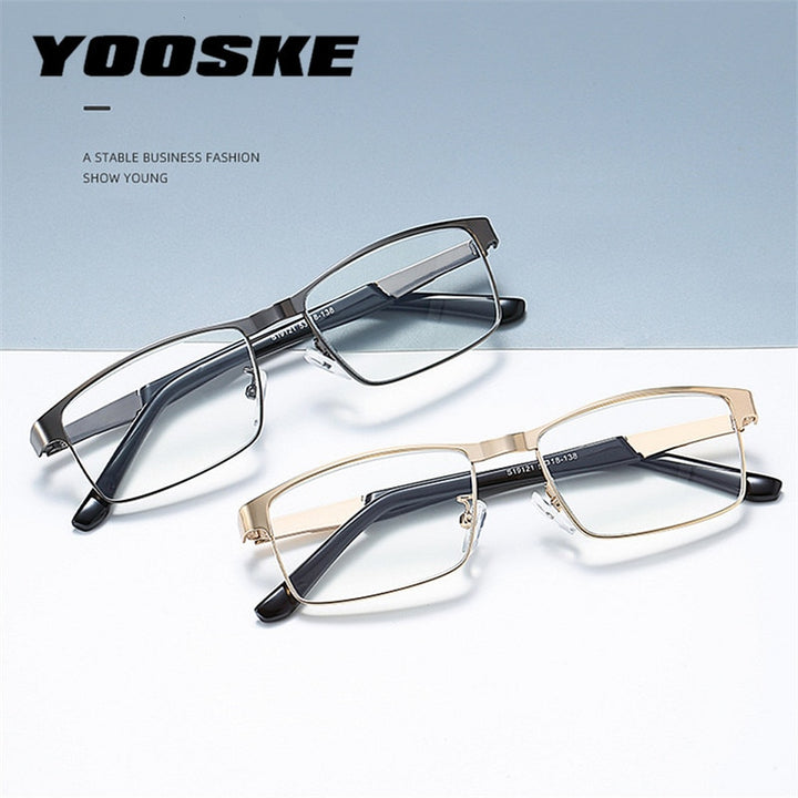 Yooske Reading Glasse Stainless Steel Men +1.0 To +4.0 Reading Glasses Yooske   