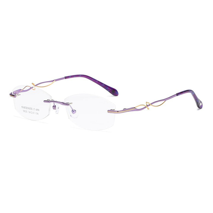 Zirosat 58125 Women's Eyeglasses Rimless Gold Rimless Zirosat   