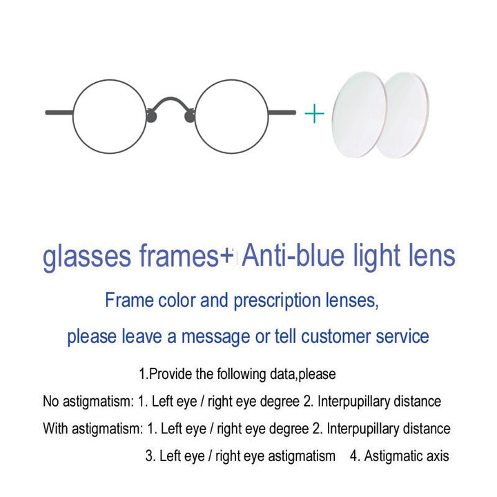 Unisex Japanese Style Semi Rim Titanium Frame Eyeglasses Customizable Lenses Semi Rim Yujo Anti-blue light China 