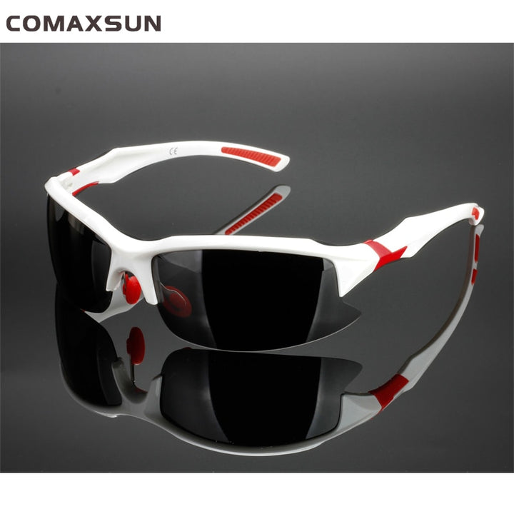 Men's Polarized Cycling Glasses Sport Sunglasses XQ129 Sunglasses Comaxsun Sty1 White Red China 