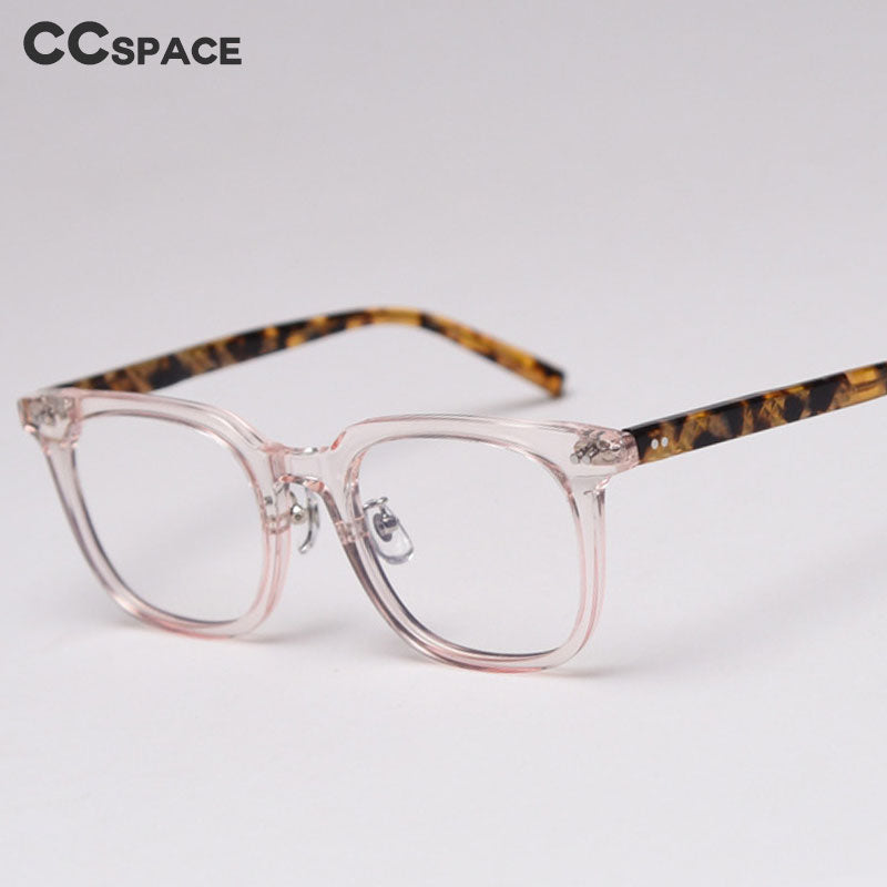 CCspace Unisex Full Rim Square Tr 90 Titanium Frame Eyeglasses 47398 Full Rim CCspace   
