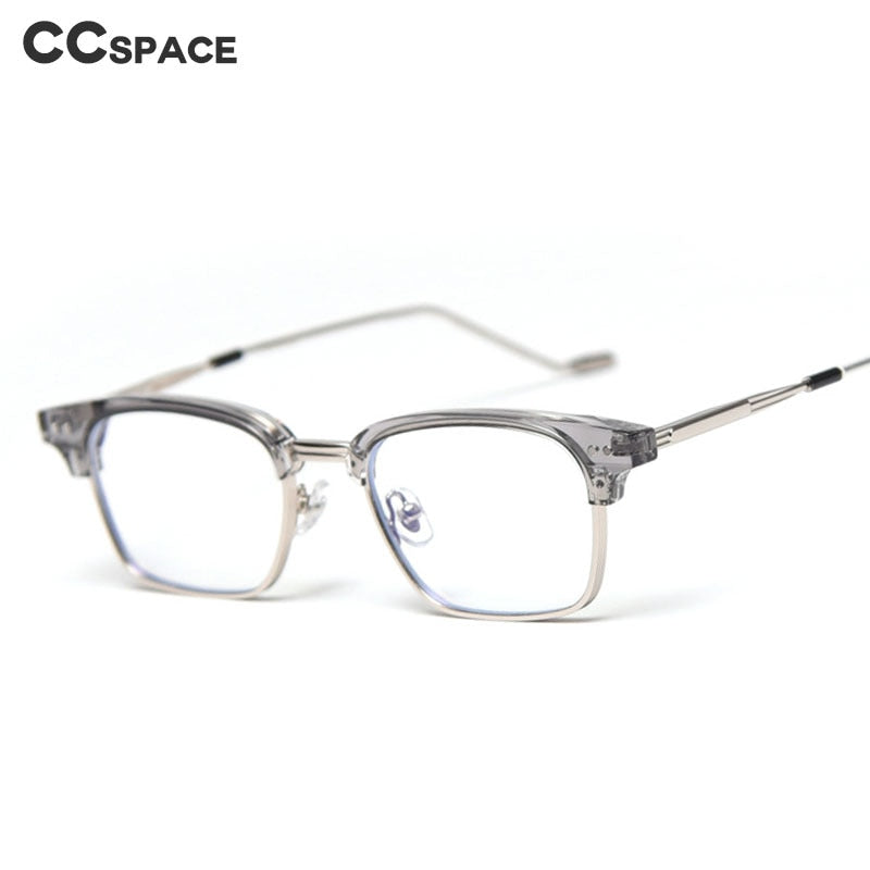 CCSpace Unisex Full Rim Square Tr 90 Titanium Frame Eyeglasses 49056 Full Rim CCspace   