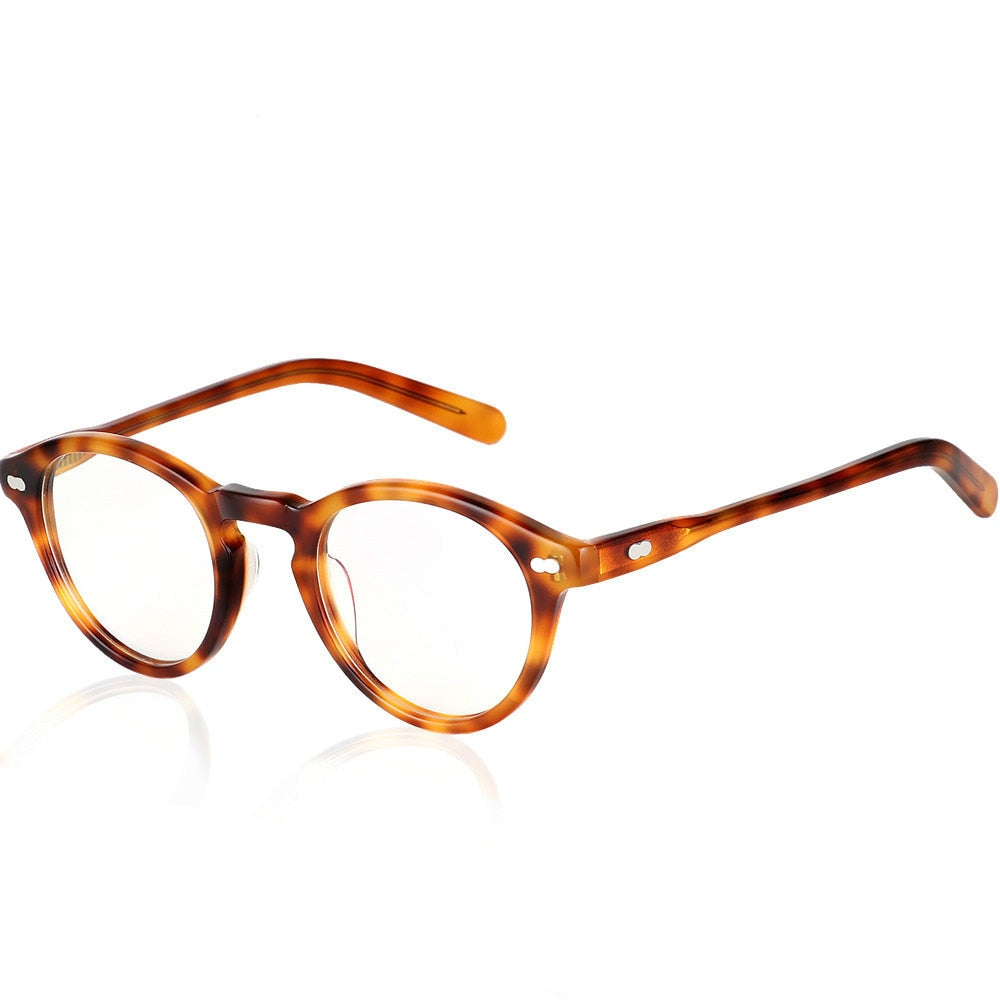 Hotony Women's Full Rim Acetate Frame Eyeglasses Sd1229 Full Rim Hotony Orange Tortoise  
