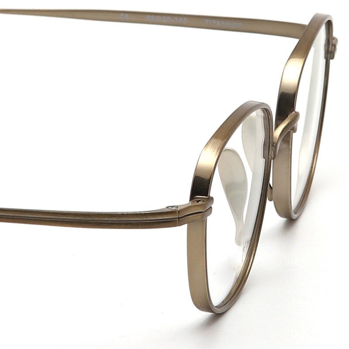 Muzz Men's Full Rim Square Oval Titanium Frame Eyeglasses 210518 Full Rim Muzz   