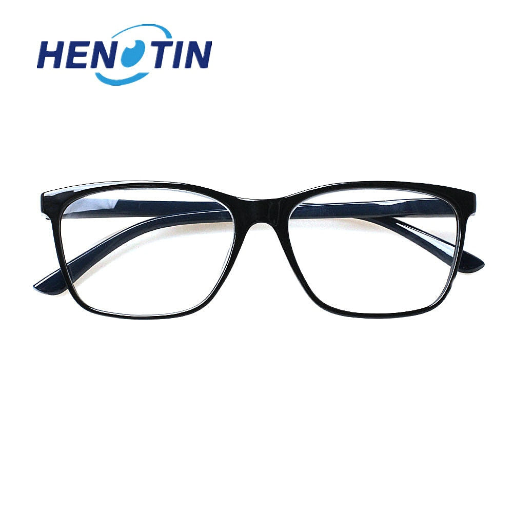 Henotin Unisex Reading Glasses Eyeglasses Stylish Rectangular Spring Hinge Diopter 3.50 To 6.00 Reading Glasses Henotin   