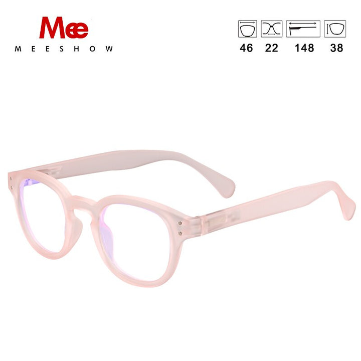 Women's Reading Glasses Anti Blue Light +1.5 +2.0 +2.5 Reading Glasses MeeShow +100 Pink-Anti 